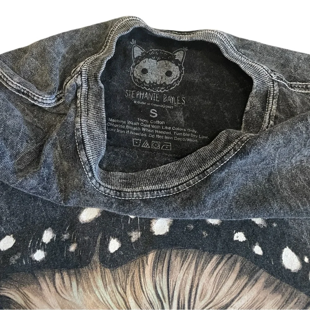 Mushroom Creature Dark Wash T-Shirt By Guild of Calamity - Picture 3 of 3